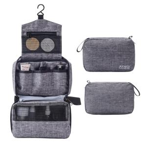 Quality Travel 600D Polyester Fabric Toiletry Wash Bag Makeup Storage With Lining 210D wholesale