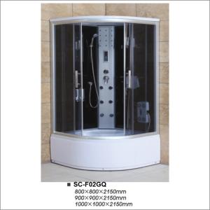 Quality Luxurious Steam Shower Cabin , Curved Modern Bathroom Shower Units wholesale