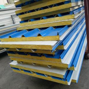 Quality 50mm A grade fire rating glass wool insulated sandwich roof panel use 20ft container house wholesale