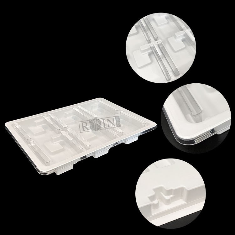 White Electronic Tray Plastic Anti Static Customizable Effectively Protection