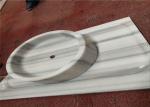 Precut Natural Stone Sink Pedestal Shape Marmala White Marble Material