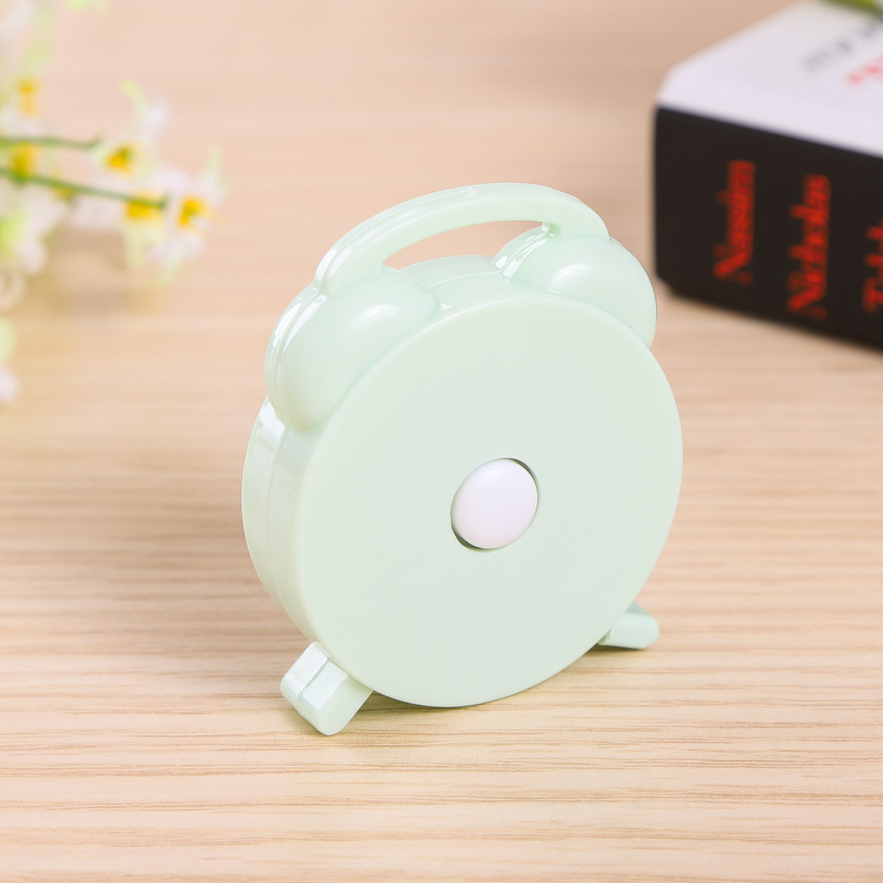 cartoon creative plastic tapeline cute clock shape 60×49×14mm logo customized great gifts