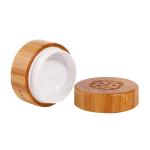 Cosmetic Packaging Wooden Cream Jar Empty Bamboo Plastic Jar
