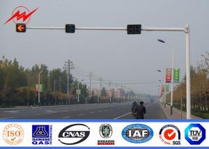 Quality Galvanized Polyester Or Powder Coated Traffic Signal Light Pole Q345 Material wholesale