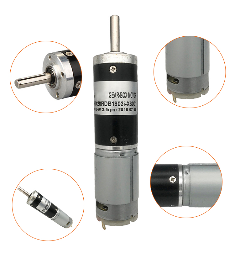 Faradyi Best-selling 28mm DC12 24V Diameter Forward And Reverse Rotatable DC Planetary Gear Motor For Home Appliance