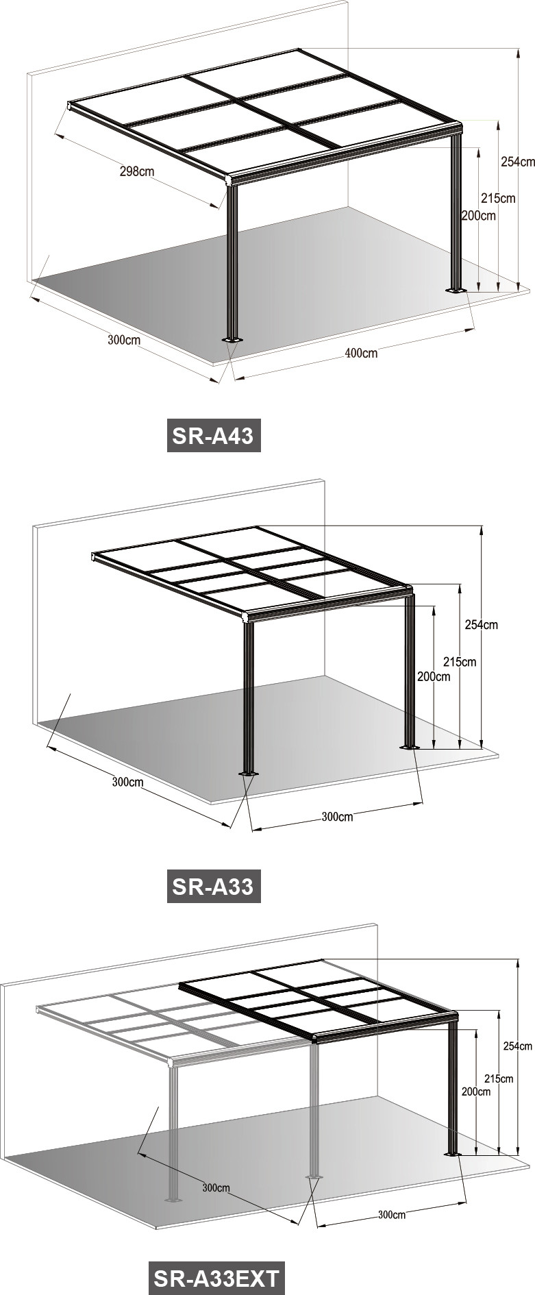 6mm 8mm Outdoor Aluminium Pergola / Aluminium Frame Gazebo