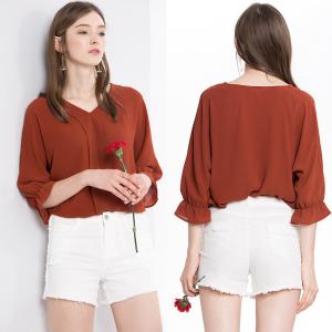 Quality Ladies Top Fashion Plain Blouse wholesale