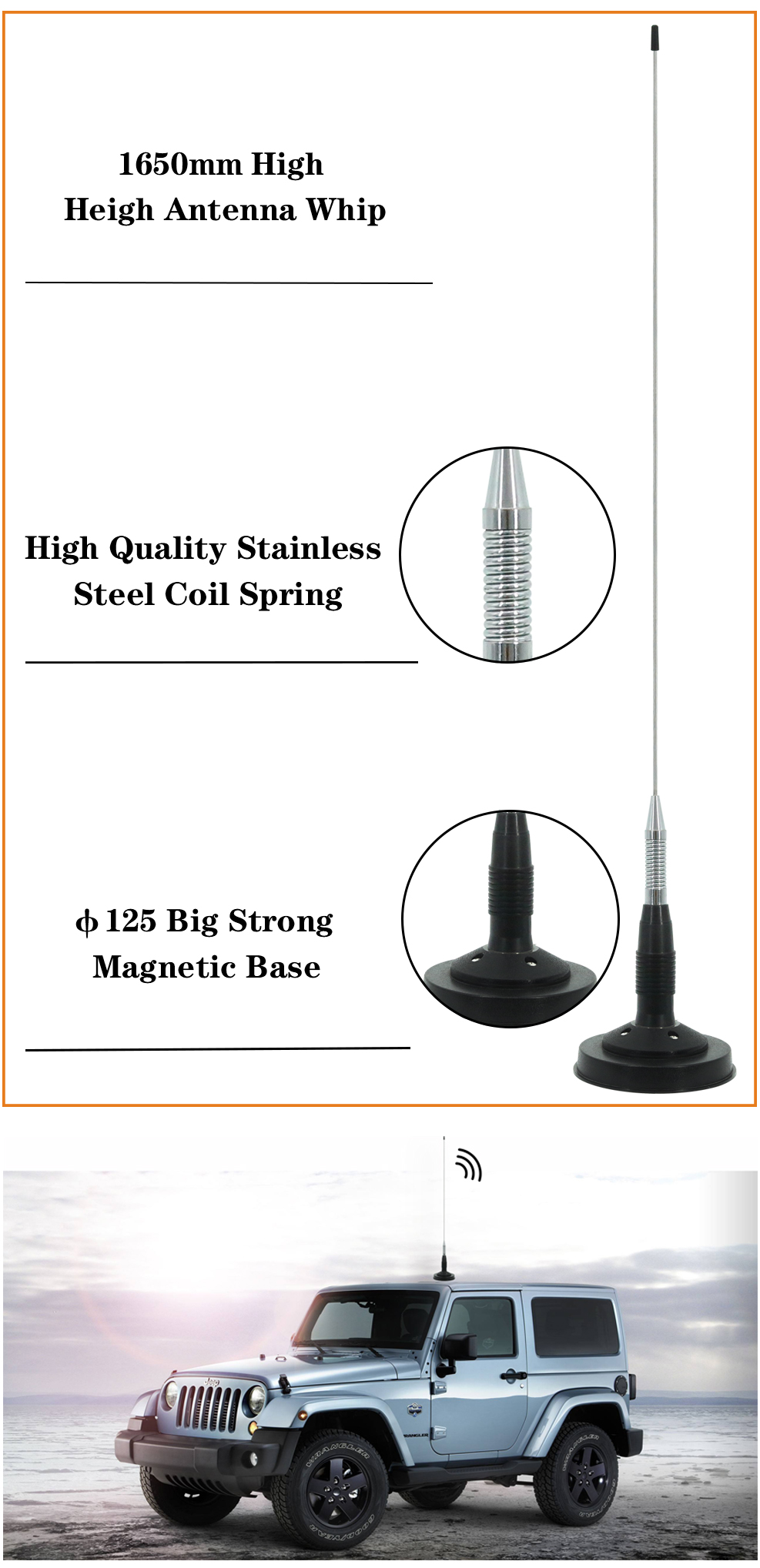 High Gain Strong Magnetic UHF 915mhz Antenna High Gain Cb Radio Aerials