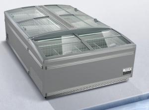 Quality Supermarket Commercial Combined Island Meat Frozen food display Freezer with top sliding glass door wholesale