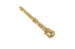 Military Label Hardware Key Chain Pendant Rhodium Polished