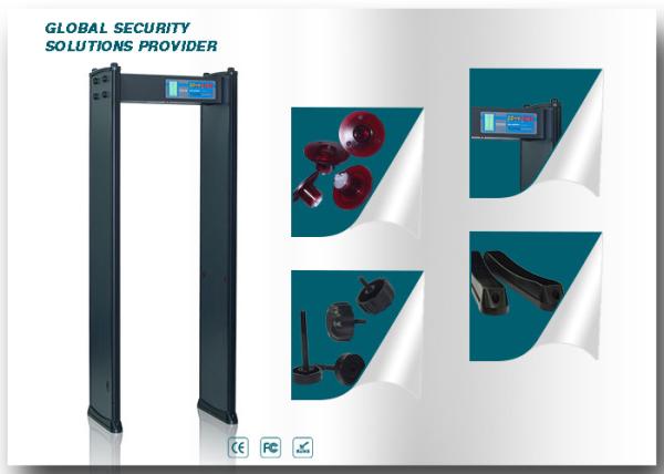 4 Zones Access Safety Digital metal detector commercial With Human indicating