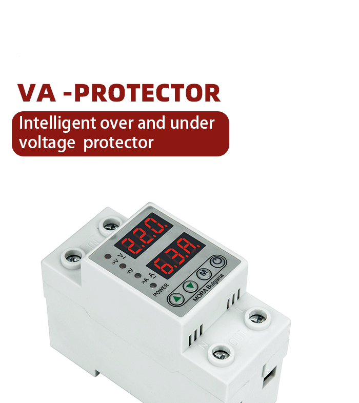 Popular high quality LED Over and Under Voltage Over Load protector device 63A 40A