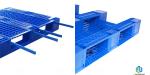 3 Runners Heavy Duty Industrial Plastic Pallets With Reinforced Steel 1200*1000