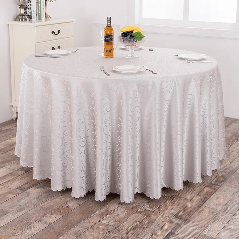 280cm Width Polyester Jacquard Fabric For Hotel Table Cloth Curtain Material