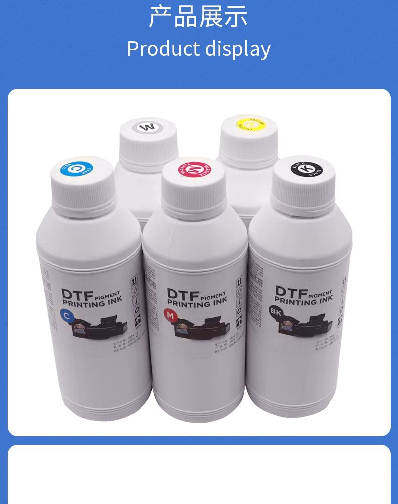 Smooth Inkjet DTF Printer White Ink CMYK Digital Heat Transfer Ink