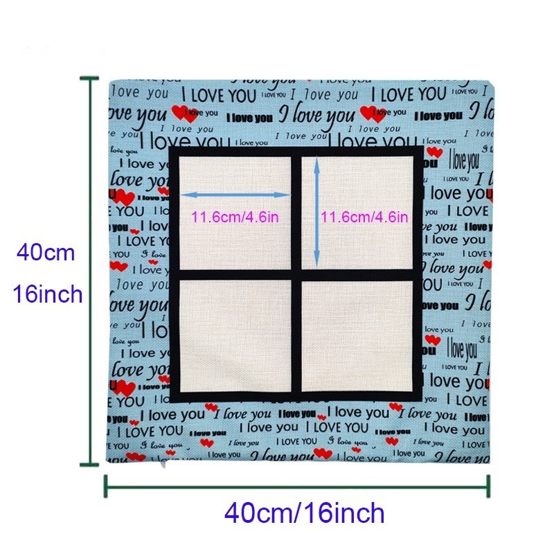 Custom Sublimation Lovers Linen Pillow Case For Sublimation Heat Transfer Photo Printing