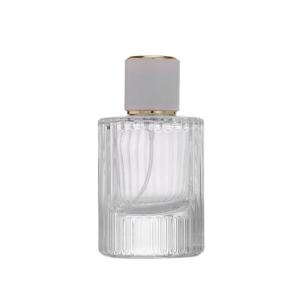 Quality Transparent Glass Perfume Bottle Sub Bottling 30 / 50 / 100ml Cosmetic Sampl wholesale