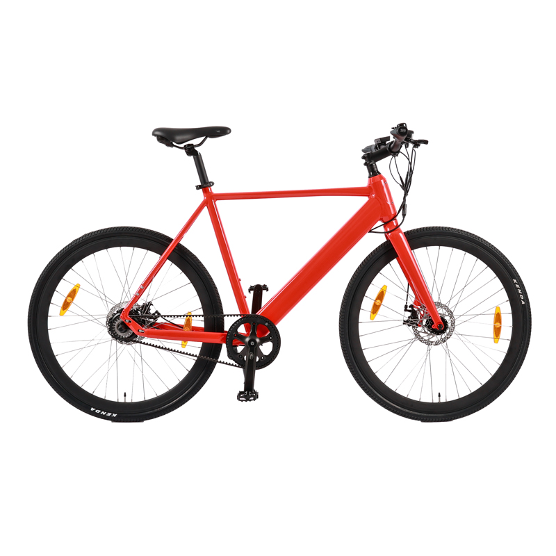 Standard Style Carbon Belt Drive EBike LCD Display Electric Bike with 9.6 AH Capacity