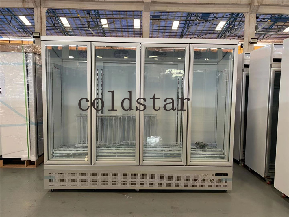 Large Capacity Beverage Coolers Glass Door Commercial Refrigerator