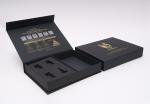 Book Style paper cardboard boxes Cosmetic Packaging Boxes Recyclable Black Color