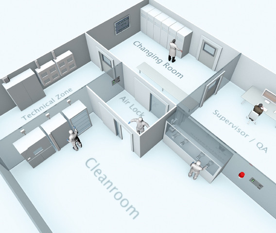 2500mm Height 7500m3/H Medical Clean Room Easy Prefabricated ISO Class 7 50Hz
