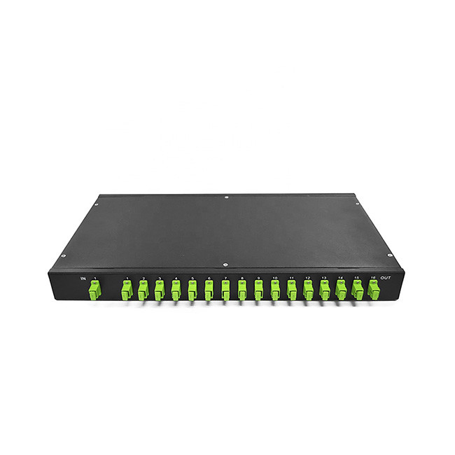 1 x 16 2 x 16 Rack Mount Fiber optical PLC Splitter SC / APC