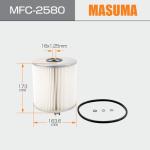 MFC-2580 MASUMA Paper core Automotive Parts oil filter paper 1-13240-114-0 For