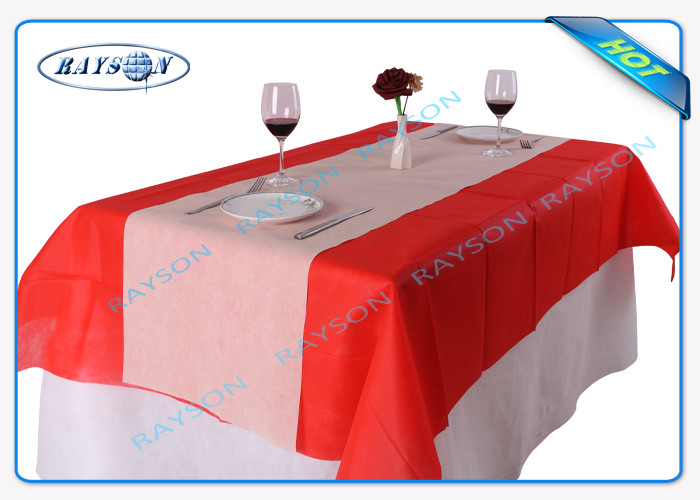 Eco Friendly Square Polypropylene Non Woven Tablecloth For Party / Hotel
