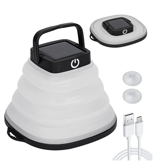 New USB Rechargeable LED Camping Tent Light Folding Waterproof