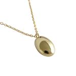 925 Sterling Silver Gold Plated Bead Charm Pendant Chain Necklace