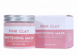 Quality Oil Control Pink Clay Mud Mask , Whitening Mud Mask For Deeply Cleansing wholesale