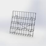Metal Counter Top Literature Display Rack Folded Wire Holder For Brochures