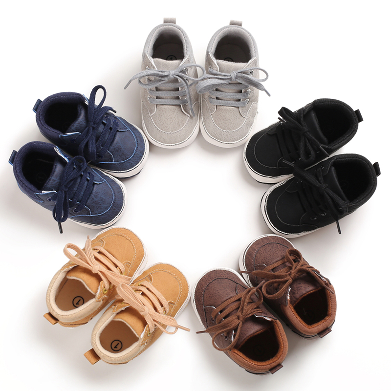 New arrived PU Leather soft sole casual sport girl boy wholesale baby leather boots