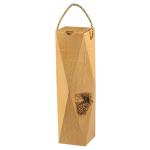 Shaped single stick red wine box, portable gift box, wood grain paper wine