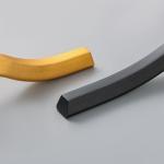 600mm Aluminum Cabinet / Drawer Handles Contemporary Gold Wave