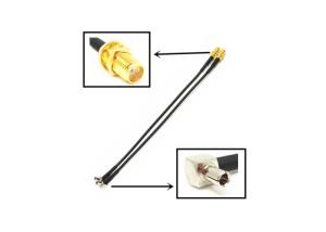 Quality SMA Female Right Angle RF Cable Assemblies RG174/U Gold Plated wholesale