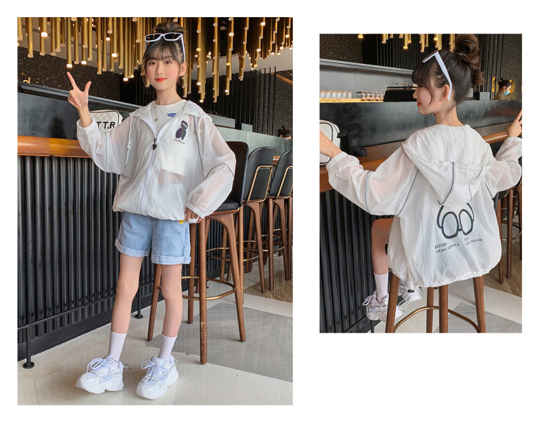 Summer Sun Protection Little Girls Clothes Lightweight Breathable UV Resistant