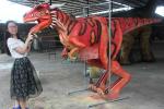 Leaky Legs Red Handmade Realistic Dinosaur Costume Display Commercial Center
