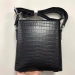 Matt Finish Genuine Alligator Skin Men Small Messenger Bag Authentic Crocodile