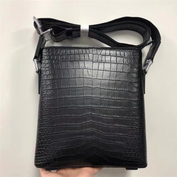 Matt Finish Genuine Alligator Skin Men Small Messenger Bag Authentic Crocodile