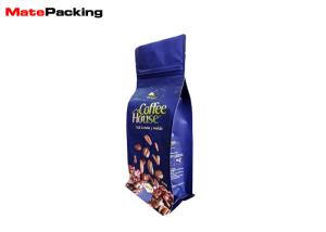Quality Color Printing Foil Coffee Bags With Valve Aluminum Foil Flat Bottom Custom Size wholesale