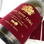 Red Velvet Wine Bottle Tags Silver Embossing Private Label Wine For Glass