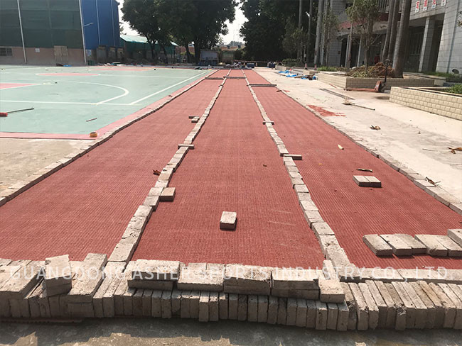 Fireproof Prefabricated Running Track Synthetic Athletics Use Tartan Type