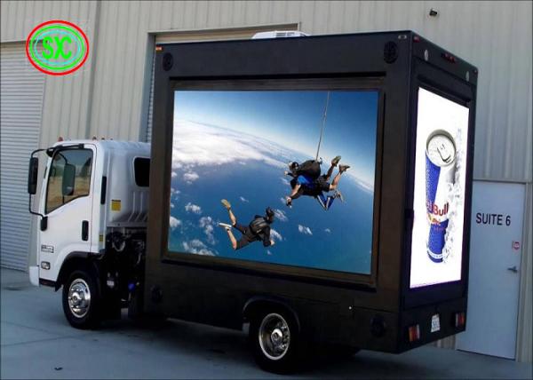 Advertising Mobile Truck Car LED Sign Display TV Full Color Screen P8 5500cd/m2