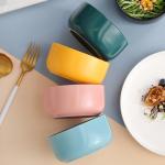 Morandi Color Anti Skid 300ml Porcelain Salad Bowl Glazed Pasta Bowl