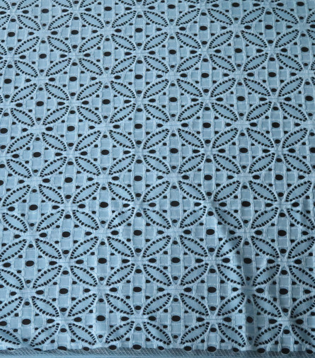 Elastic Lace Fabric of Spandex & Nylon with Elliptic Little Flower Pattern