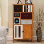6 Drawer Vertical NC Painting Solid Wood Storage Cabinet Family Room Furniture