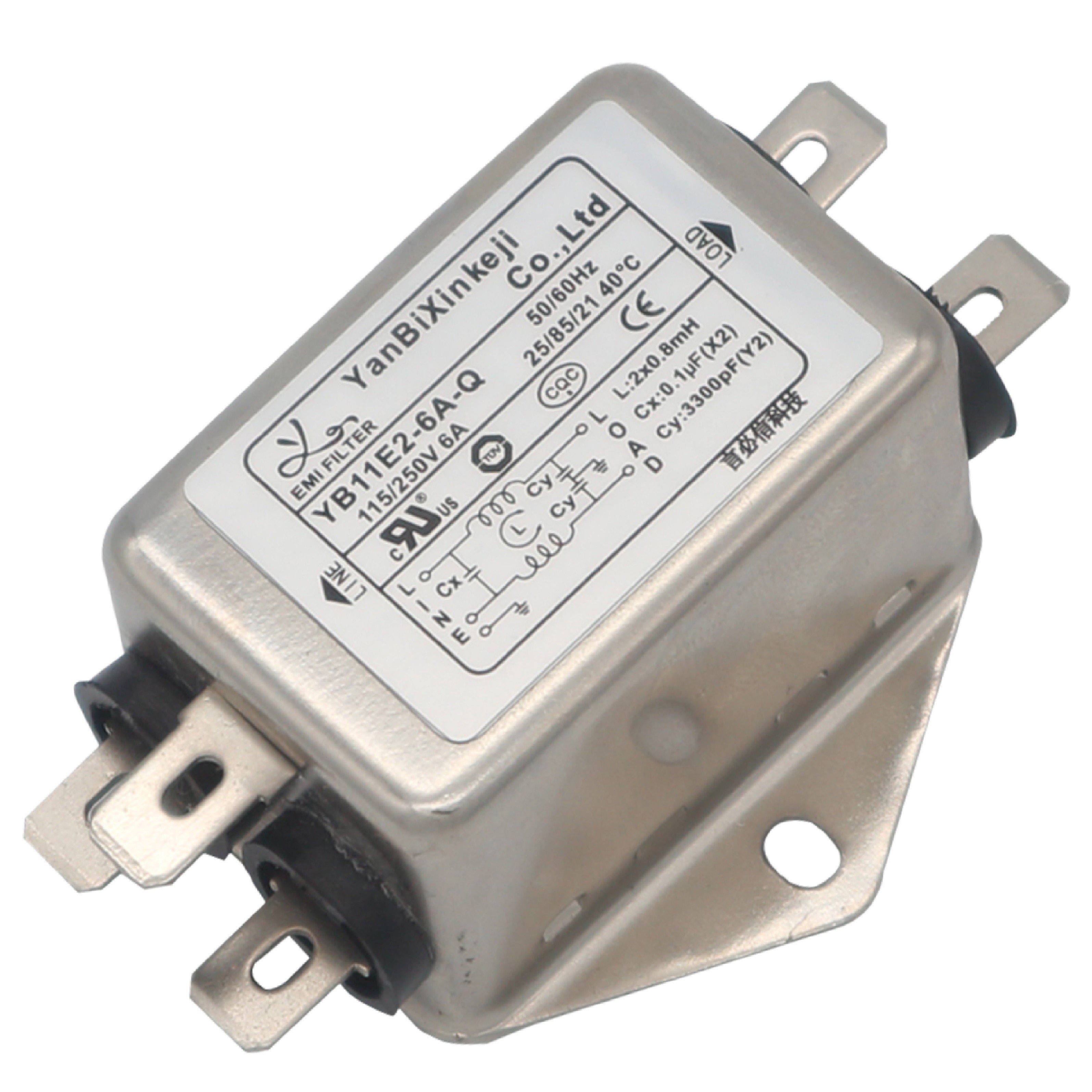 Yanbixin Sales Small Size EMI EMC Filter 115V 250V Singel Phase Filter For Measurement Equipment