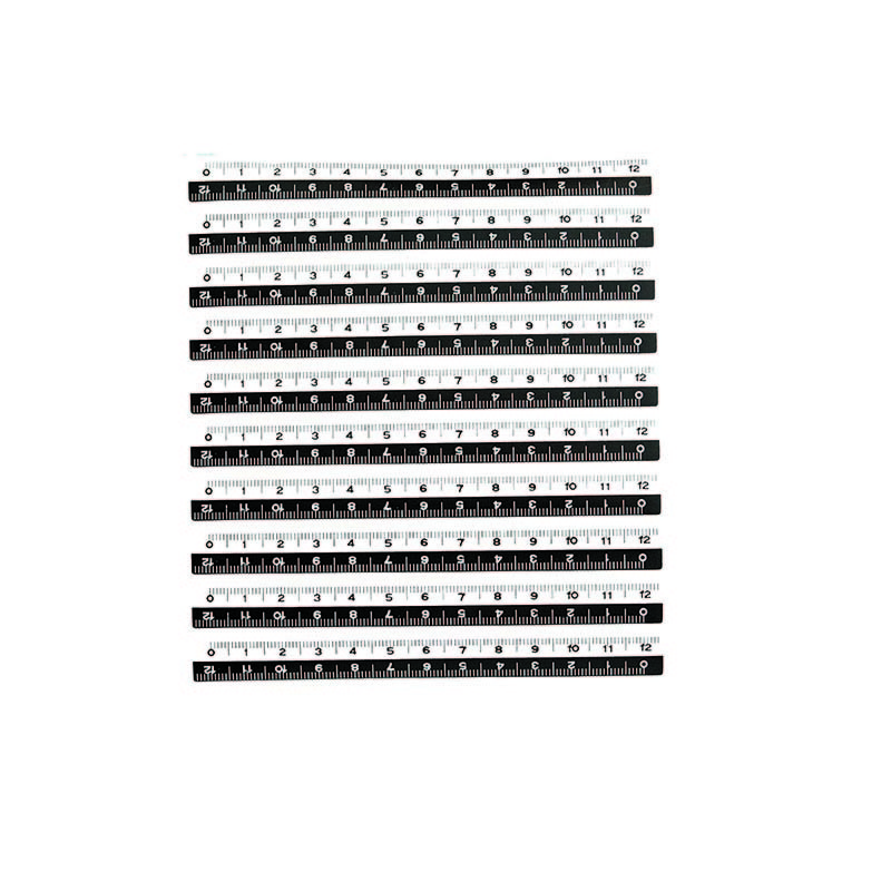 P093 Black and white sticker photographic evidence scale