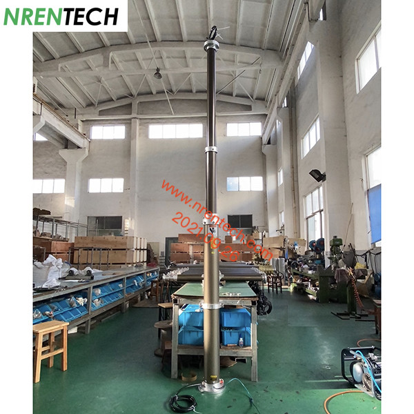 4.5m pneumatic telescoping mast for mobile CCTV vehicle-inside CCTV wires
